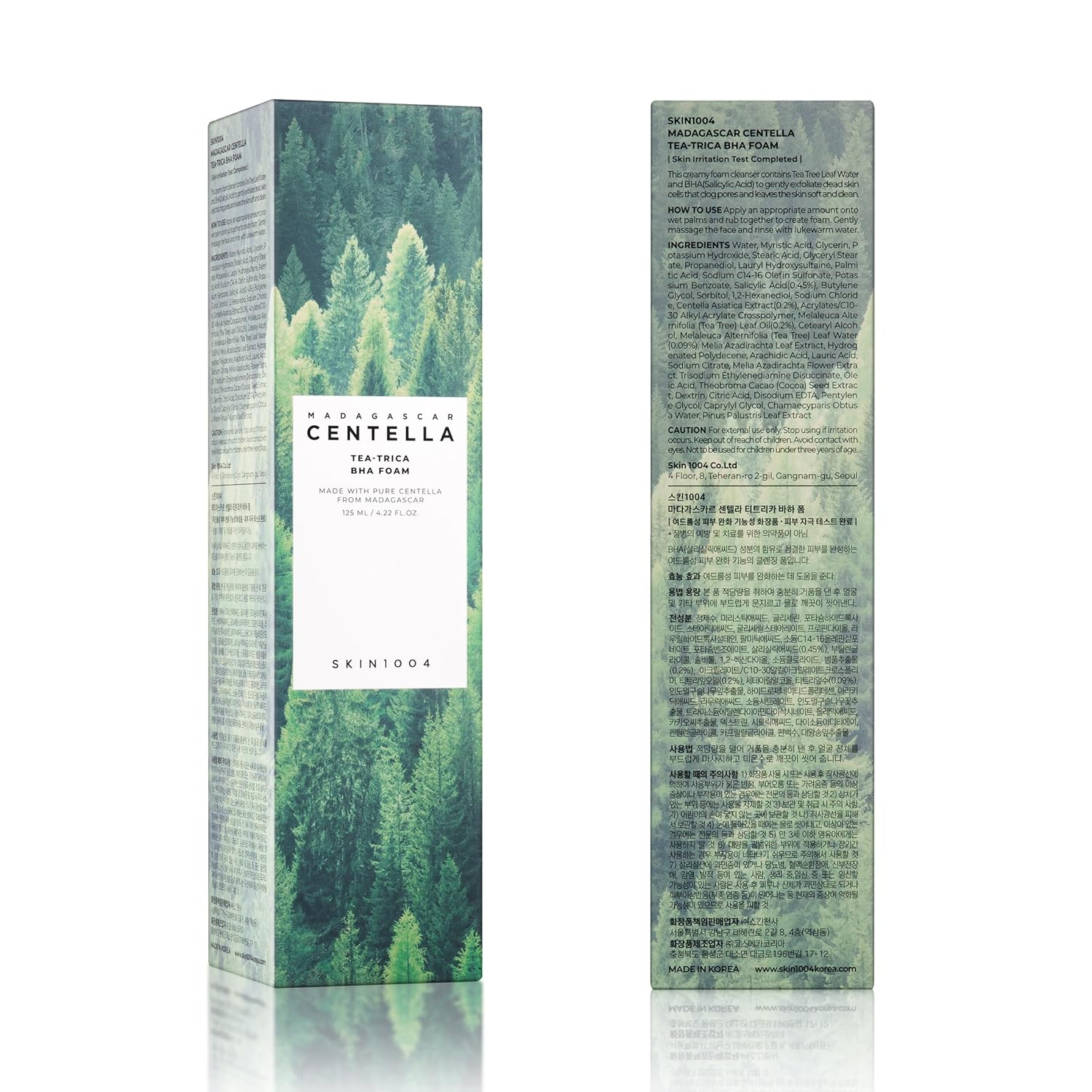 SKIN1004 Madagascar Centella Tea Trica BHA Foam Cleanser 125ml